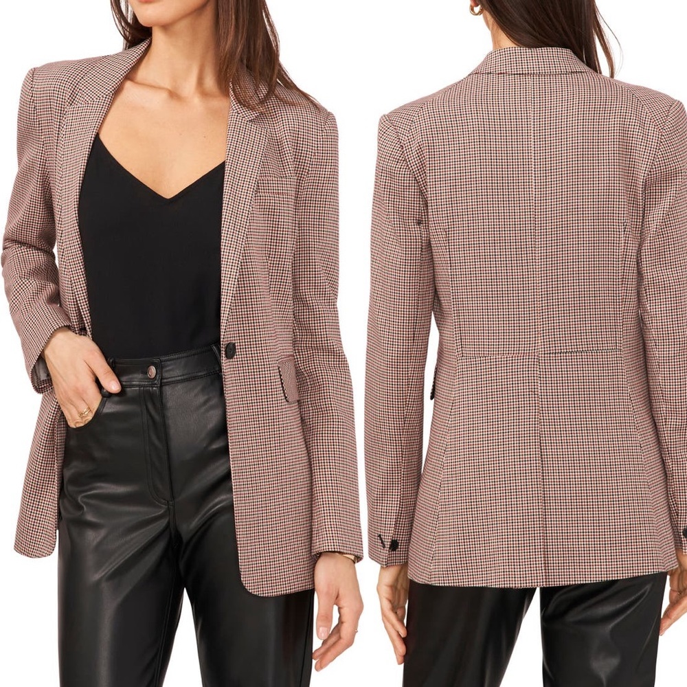 1.State Houndstooth Blazer